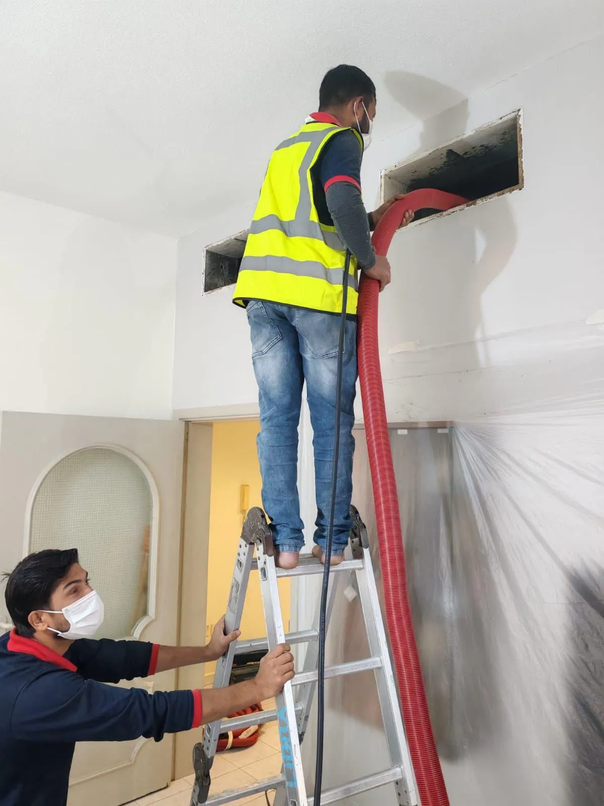 AC Technician at work